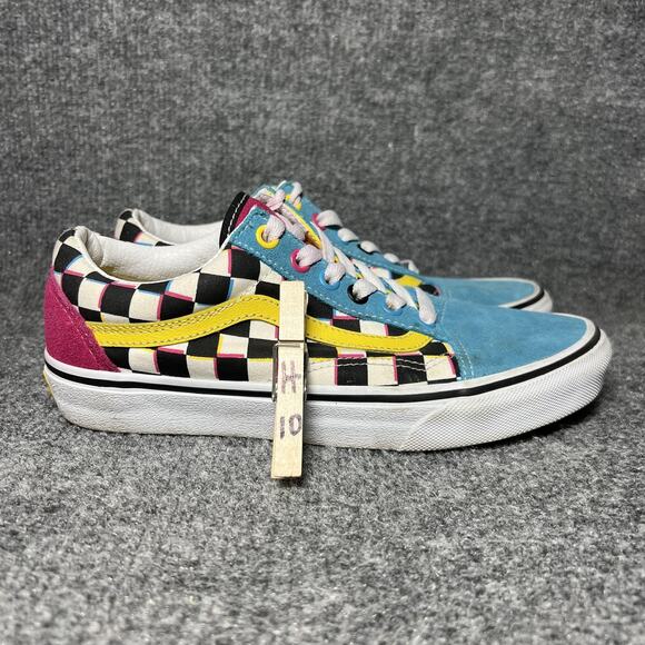 Vans Old Skool Shoes Womens 7 Multicolor 3D Checkerboard Skate - Picture 9 of 9